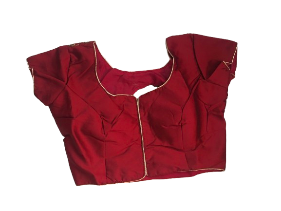 Raw Silk Maroon Designer Blouse 150